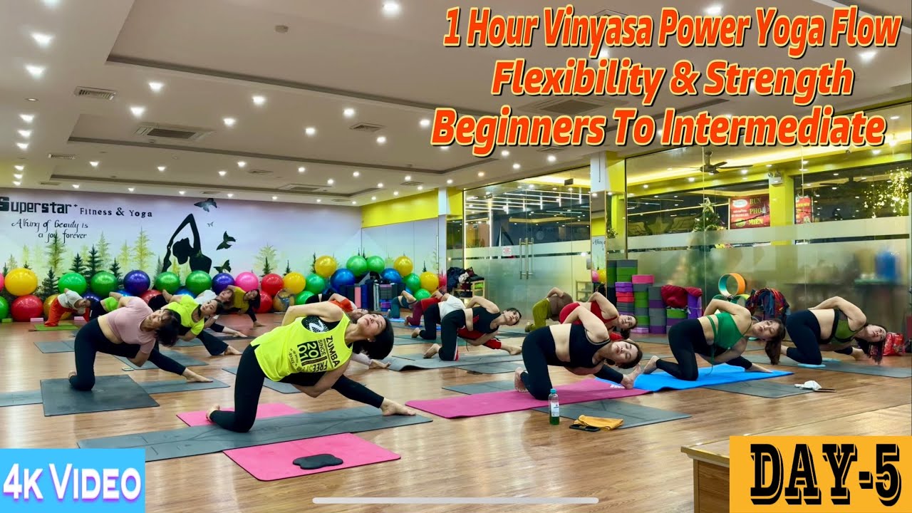 DAY-5 1 Hour Vinyasa Power Yoga Flow Flexibility & Strength | Master Ranjeet Singh Bhatia |