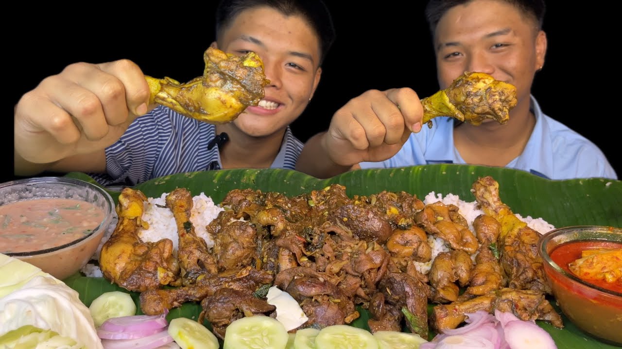 Chicken Gizzard Mukbang 🔥🔥|| yen part ngouba mukbang ,pan eromba  #mukbang #chicken #chickengizzard 