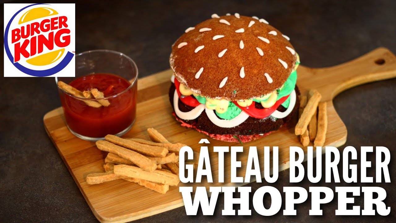 RECETTE GATEAU BURGER WHOPPER BURGER KING | BURGER CAKE | CAKE  DESIGN