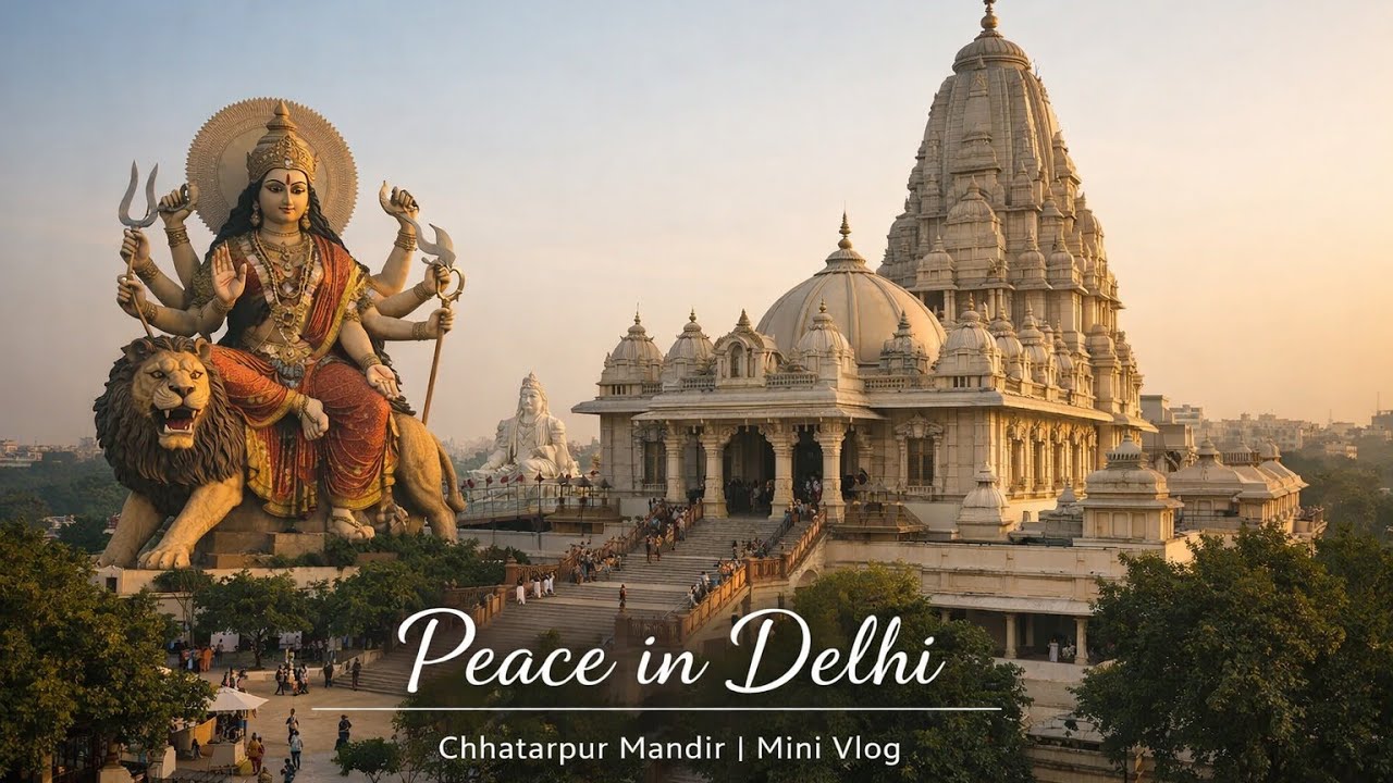 Chhatarpur Mandir Mini Vlog | Peaceful Temple Near Chhatarpur Metro Delhi🛕🛕
