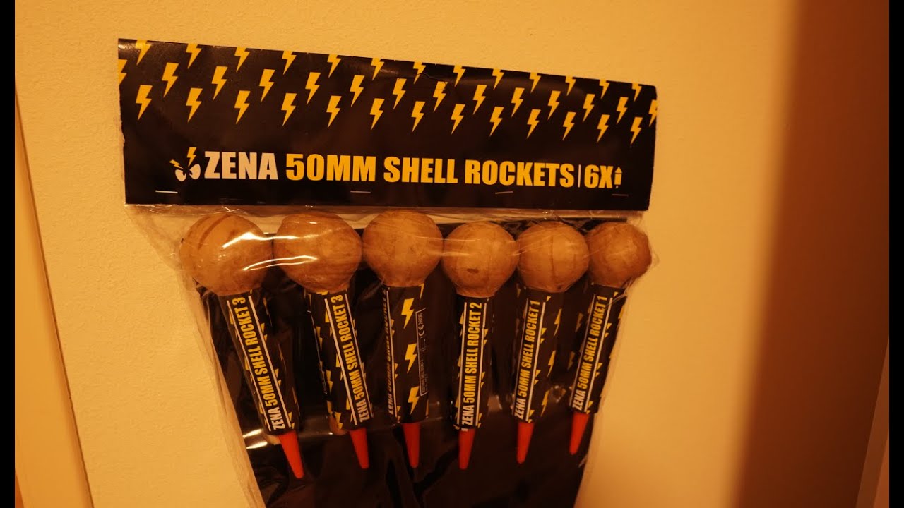 Zena 50mm shell rockets | 50 gram big rockets | New!