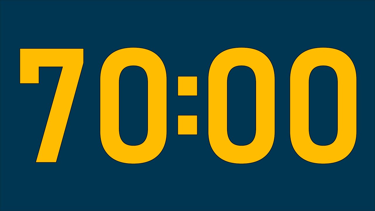 70 MINUTE TIMER 🔔 Gentle Alarm [Full HD]