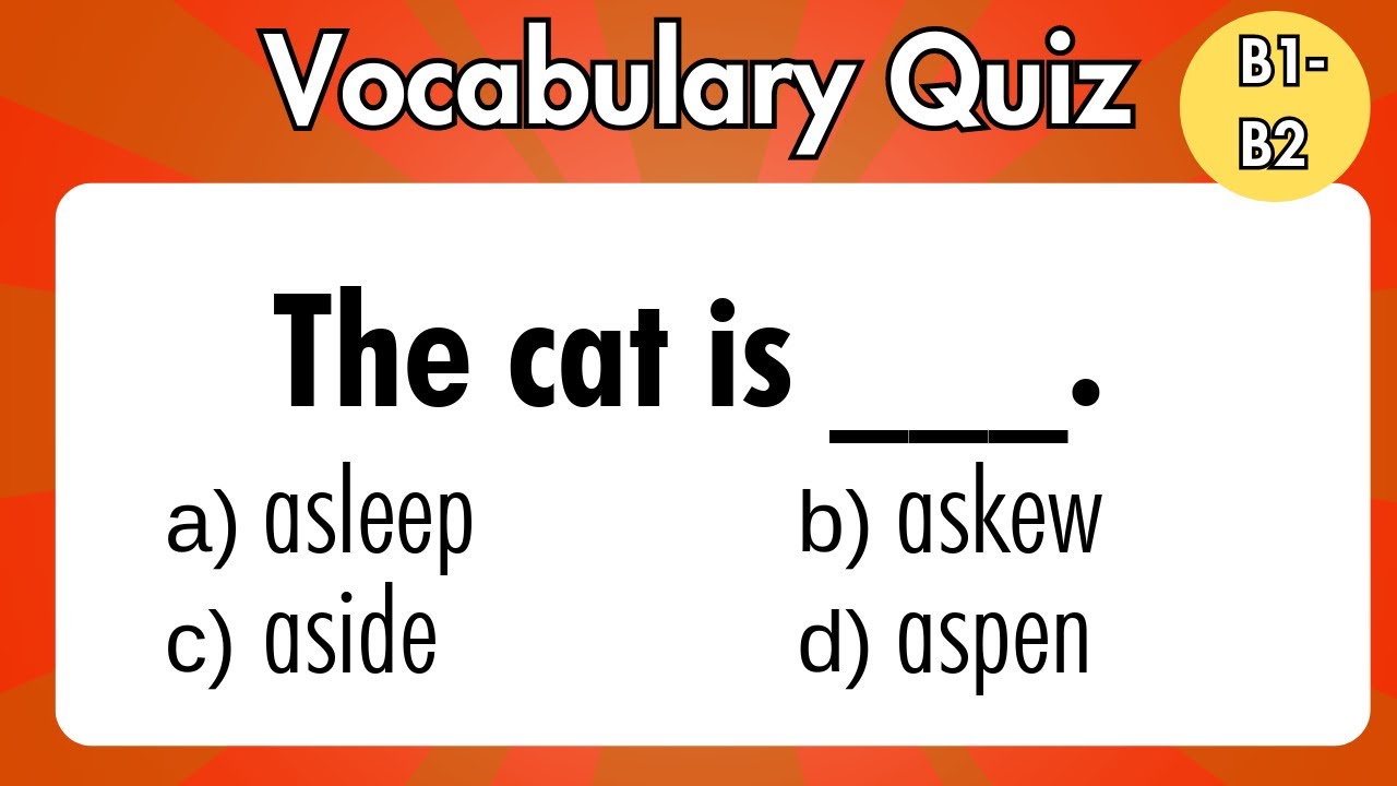English Vocabulary Quiz | Intermediate | Can You Score 30/30?