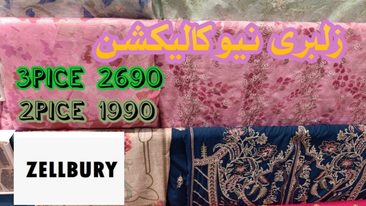 ❤️ZELLBURY New Lawn Collection.ZELLBUR Unstitched Summer Collection.ZELLBURY Embroidered Collection.