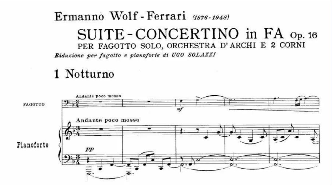 Ermanno Wolf-Ferrari: Suite-Concertino, Op. 16 (1933)