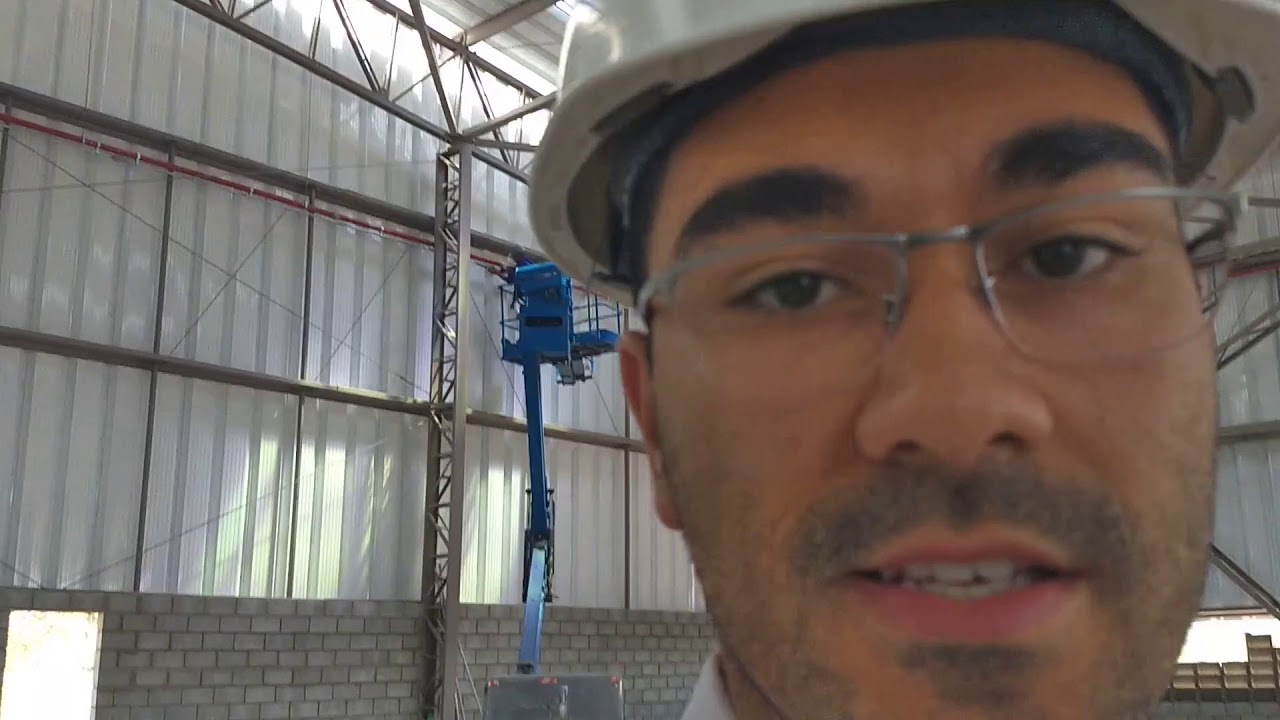 OBRA INDUSTRIAL - Fechamento Galpão e Steel Frame - Vídeo 13
