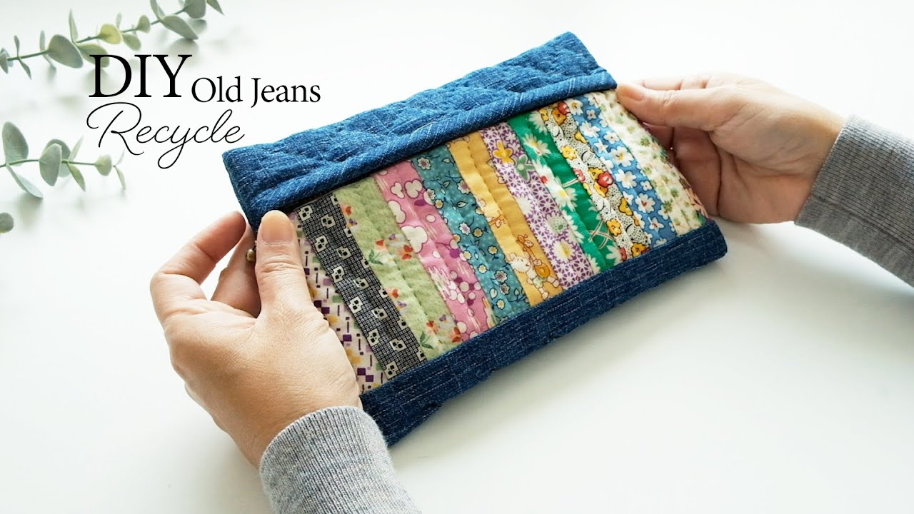 DIY old jeans recycle bag | Sewing | Tutorial (253)