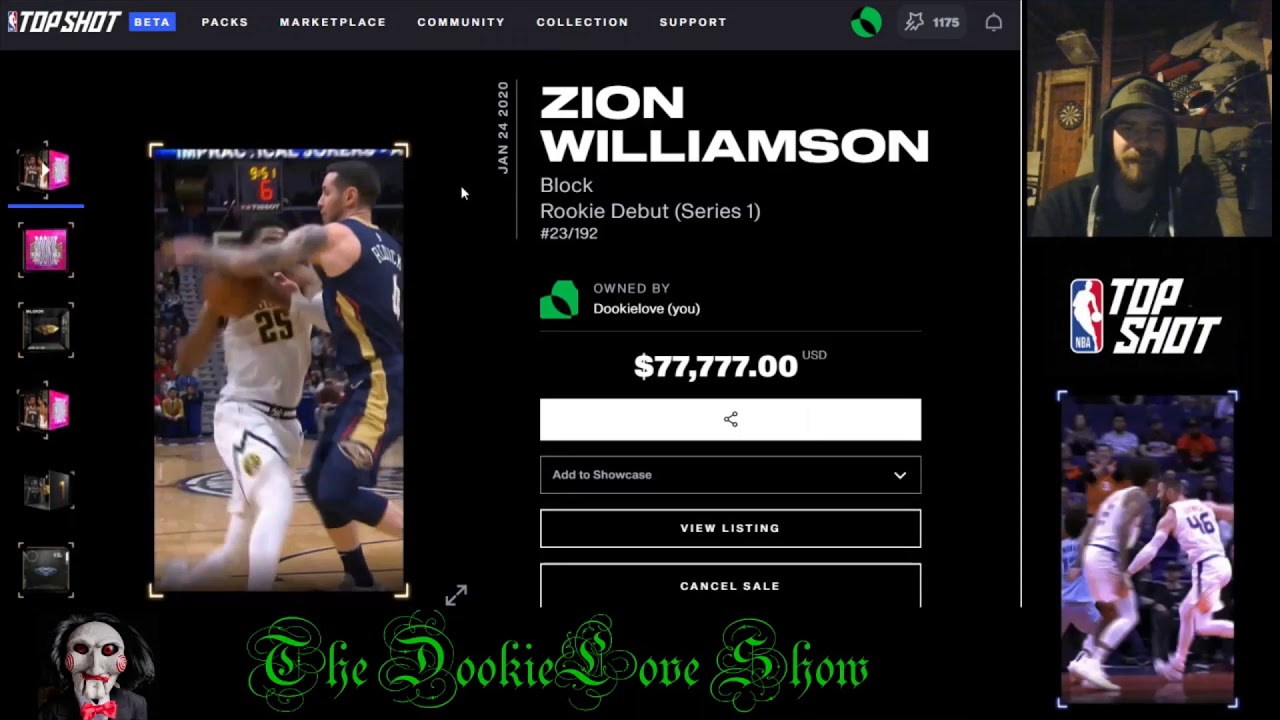 NBA Top Shot - Zion Rookie Debut - Evaluate.Market