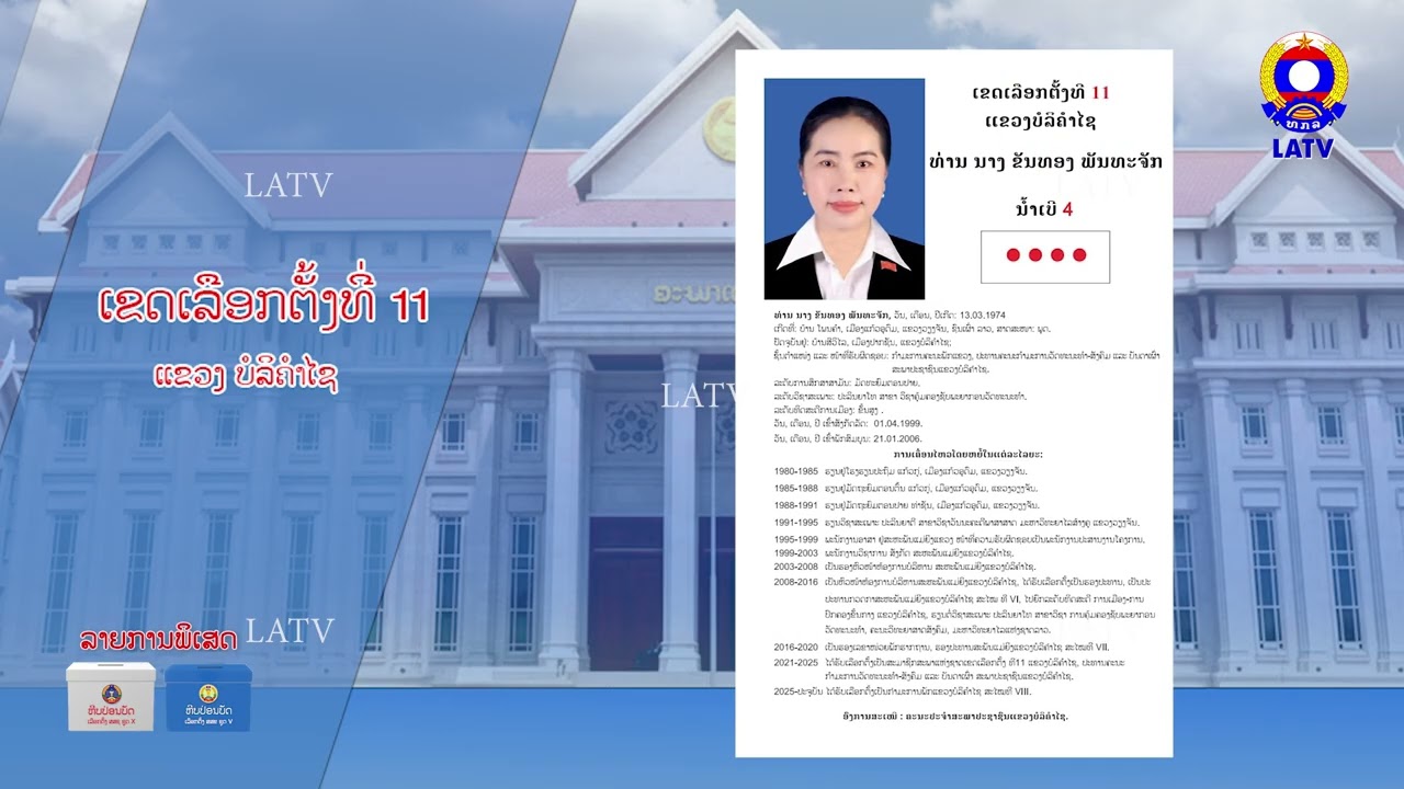 ລາຍການພິເສດ: ການເລືອກຕັ້ງ ສະມາຊິກສະພາແຫ່ງຊາດ ຊຸດທີ X ສະມາຊິກສະພາປະຊາຊົນຂັ້ນແຂວງ ຊຸດທີ V