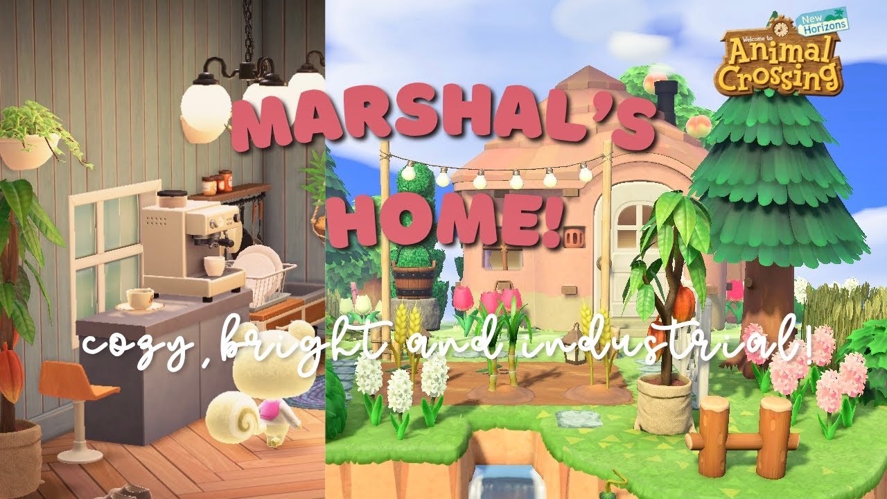 Marshal’s Spring Home Remodel 🌷| Villager Interior and Yard SPEED BUILD | ACNH
