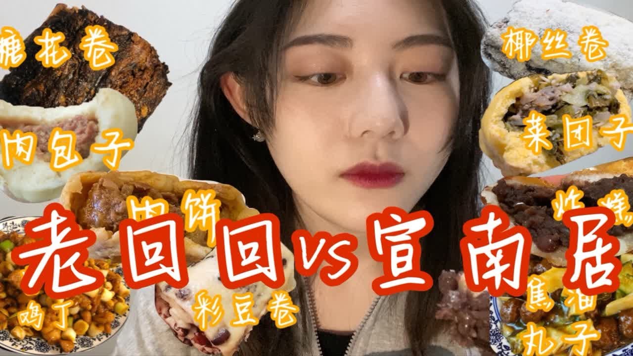 【逛吃vlog】老北京小吃哪家强？探店老回回、宣南居 碳水合集 糖花卷/肉饼/肉包子/炸糕/菜团子/彩豆卷/宫保鸡丁/焦溜丸子/切糕