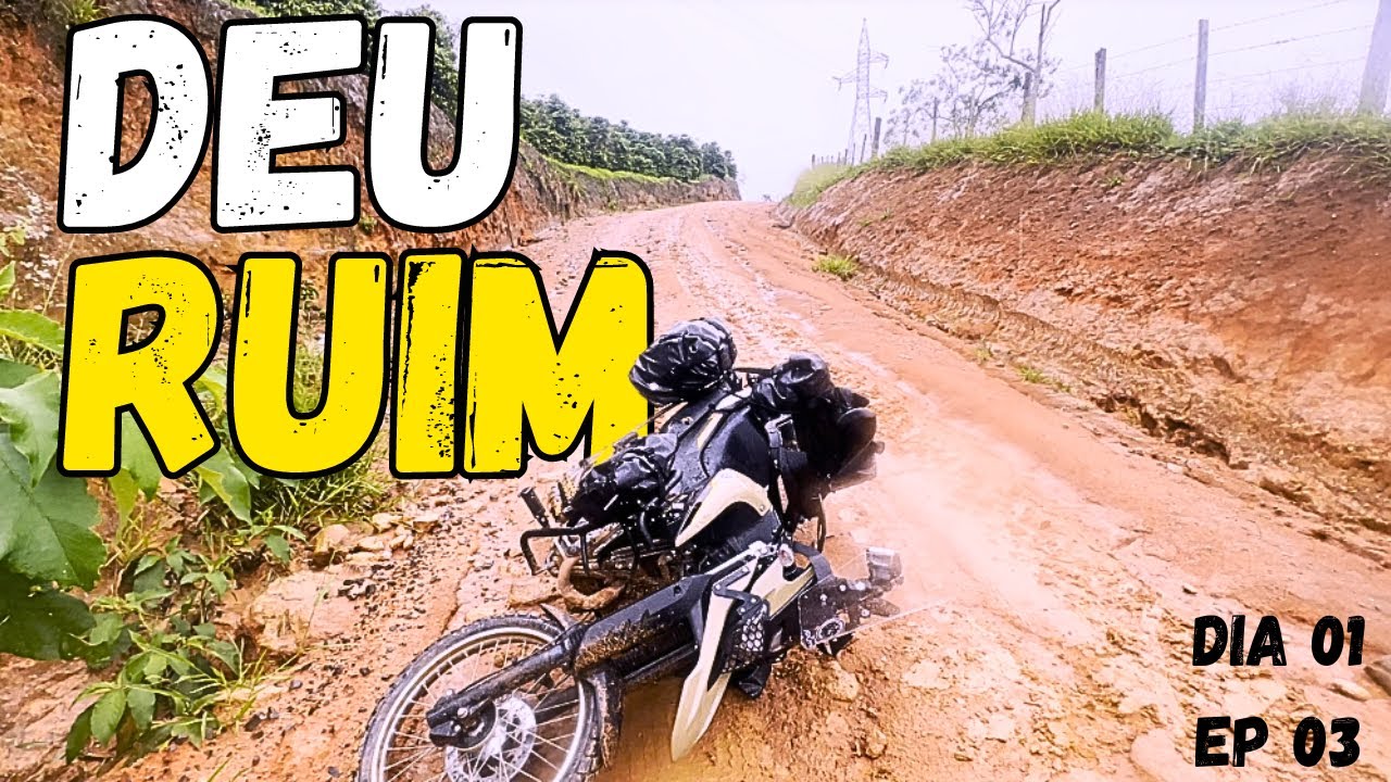 DEU RUIM PRIMEIRA QUEDA NA VIAGEM DE MOTO PELO CAMINHO DA FÉ COM A XTZ 250 LANDER DIA 01 EP 03