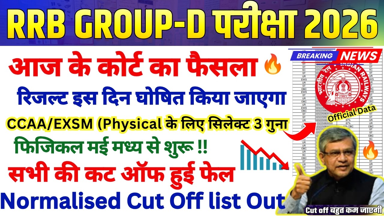 RRB GROUP D COURT CASE UPDATE 🎯💯 RRB GROUP D RESULT ✅ RRB GROUP D CUT OFF ZONE WISE 🎯 RRB GROUP D