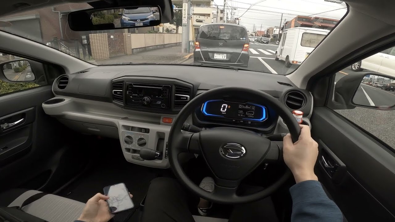 【試乗】POV ダイハツ軽自動車 ミラ DAIHATSU Mira E.S. 2021 660 cc ダイハツ ミラ イーエス 軽自動車