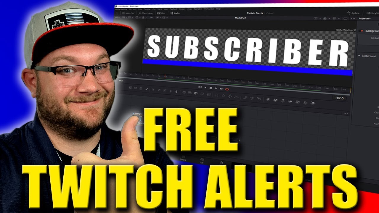 CUSTOMIZABLE Twitch Alerts with DaVinci Resolve! FREE Download and Tutorial