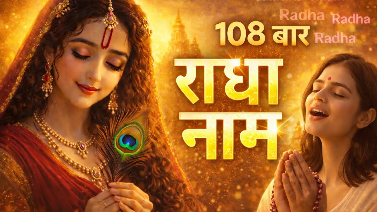 Radha Naam Jap 108 Times 🌸 Powerful Bhakti Mantra for Peace । 108 Radha Naam Mantra Chanting