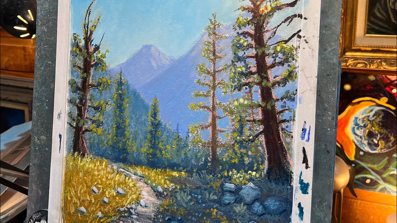 Oil Pastels Over Hard Pastels | Real-Time Process (Part 1 of 4)