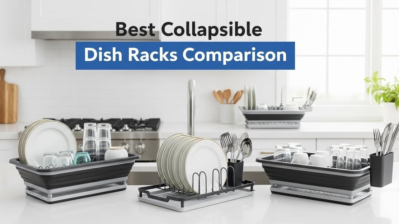 TOP 5 Best Collapsible Dish Racks Comparison 2026 | collapsible dish rack