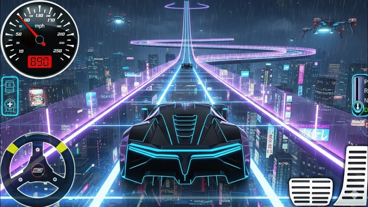 Impossible GT Car Racing Stunts game 