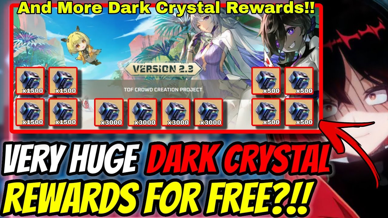 Tower of Fantasy HUGE 12k+ DARK CRYSTAL REWARDS?!! + FREE IN GAME REWARDS!!