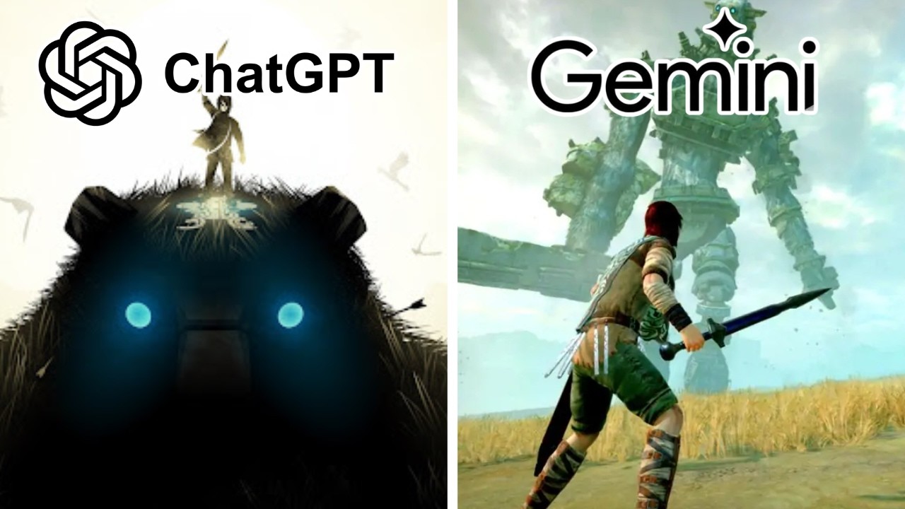 ChatGPT vs Gemini Criando SHADOW OF THE COLOSSUS do ZERO! (jogável?)
