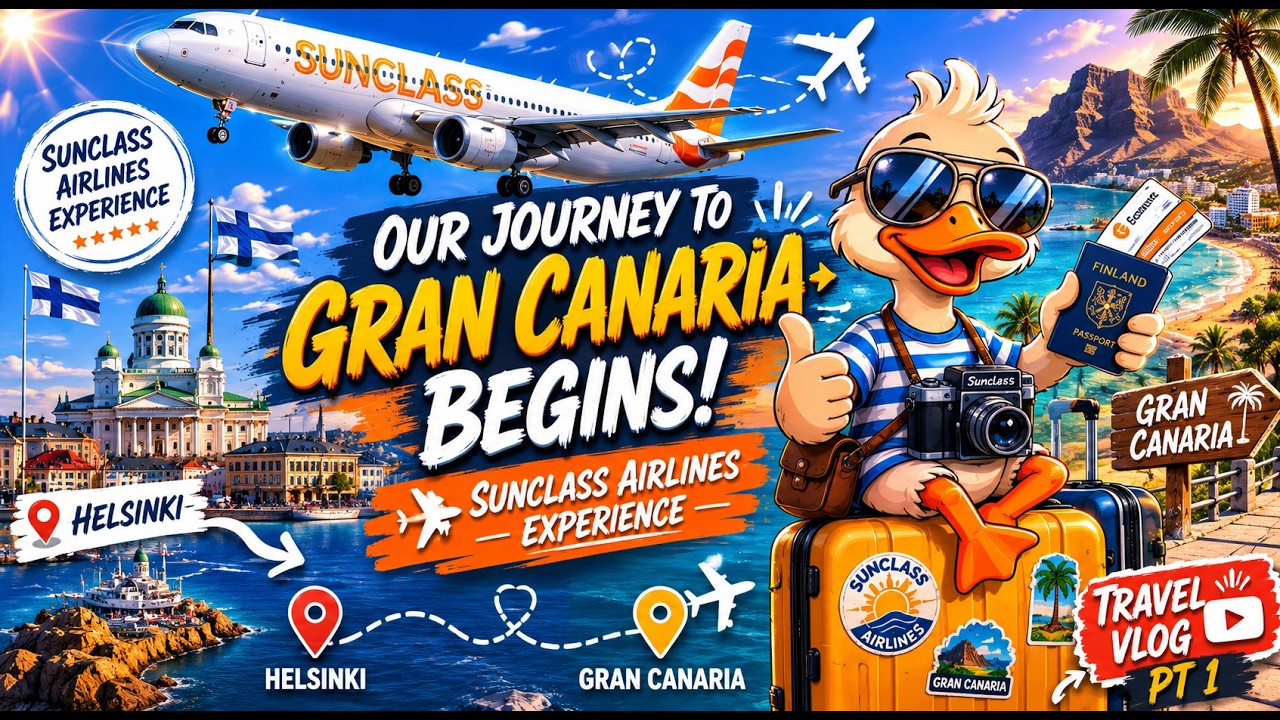 “From Helsinki to Las Palmas with Sunclass Airlines - Adventure Awaits!✈️Travel Vlog Pt 1:”