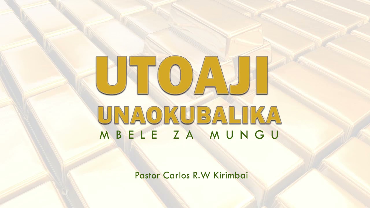 UTOAJI SADAKA UNAOKUBALIKA MBELE ZA MUNGU