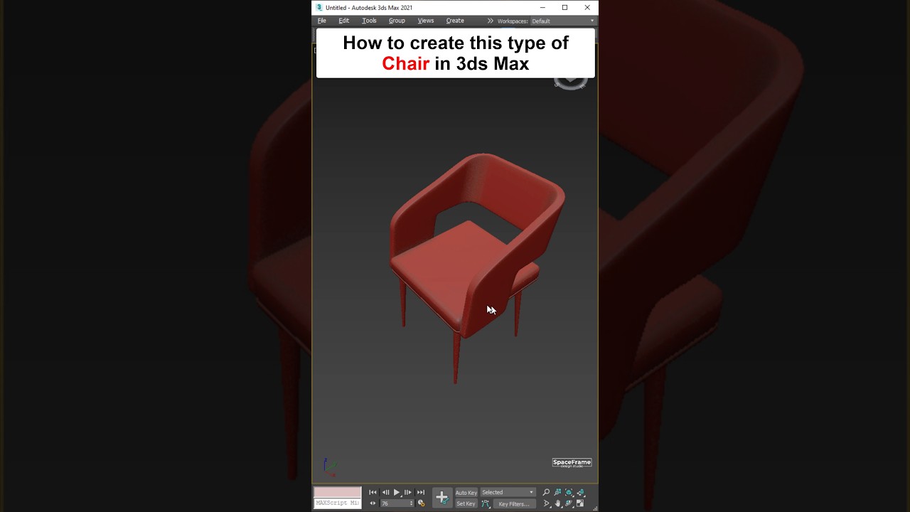 Easy way to create a Chair in #3dsmax #chair #3dmodeling