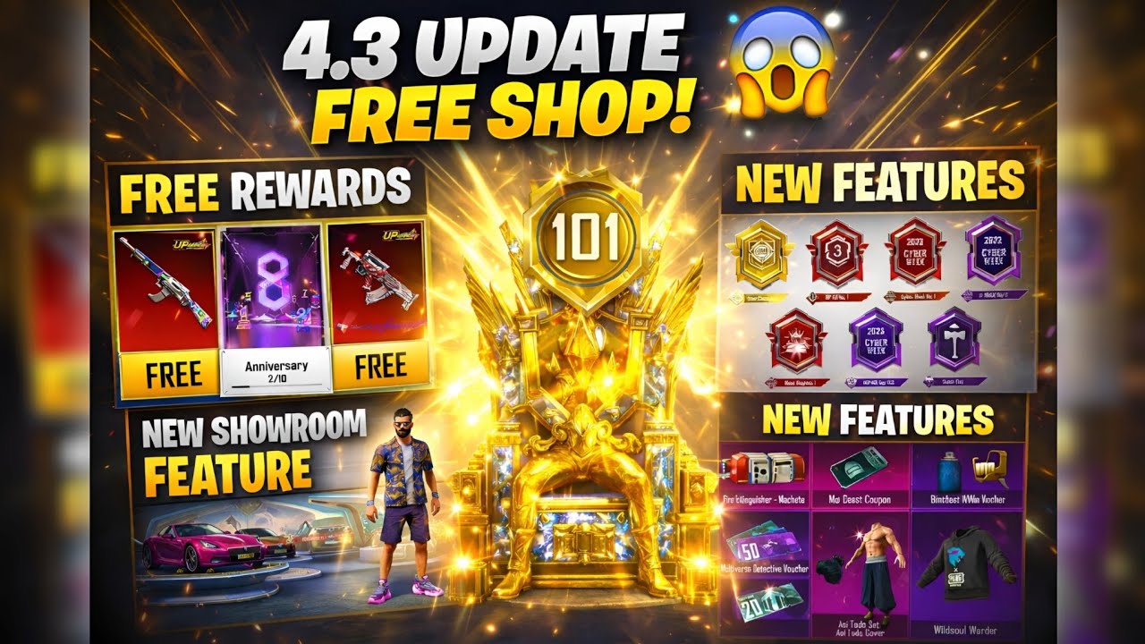 😱 4.3 Update Is Here 😍 | 50% Discount On Mythic Forge🤯 Pubg Anniversary Update 😍 A18 Royal Pass 😳