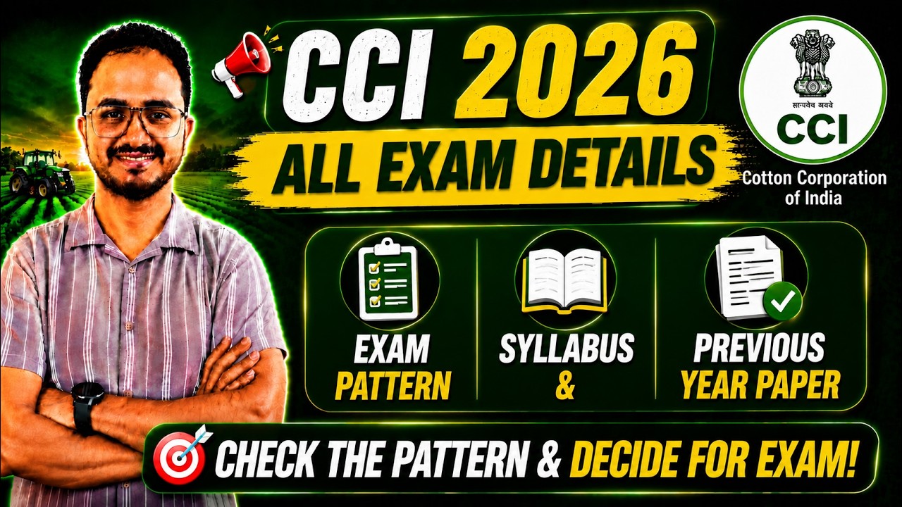 CCI 2026 Recruitment!! Exam Pattern, Syllabus & PYP!! Should you take the exam? #cci #agrieams