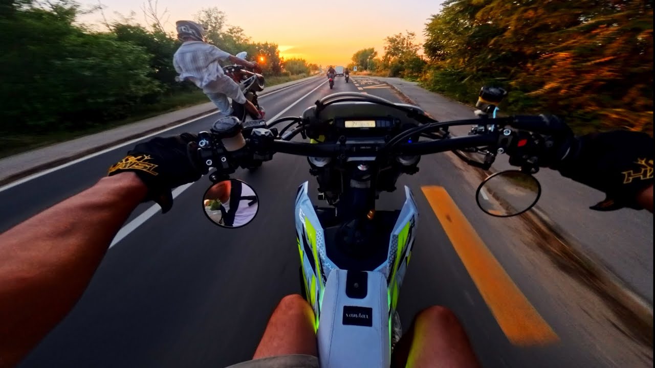 Husqvarna FE 501 Supermoto POV &ndash; FMF Sound & Street Ride [4K]&ldquo;