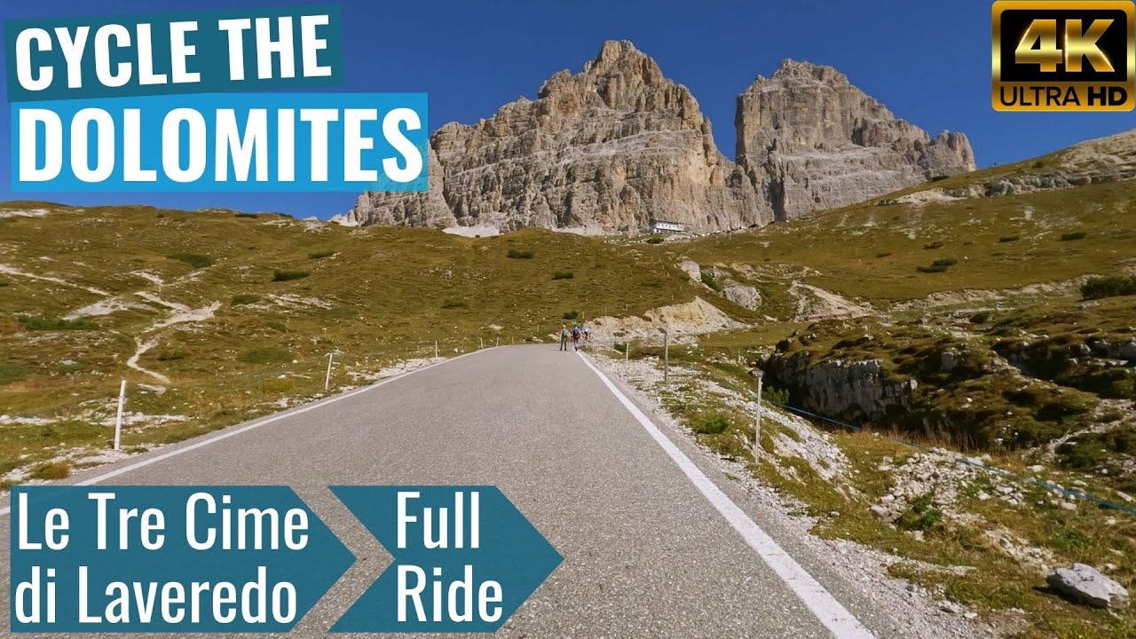 Dolomites Tre Cime di Laveredo from Schluderbach (full ride) Indoor Cycling Video -without Telemetry