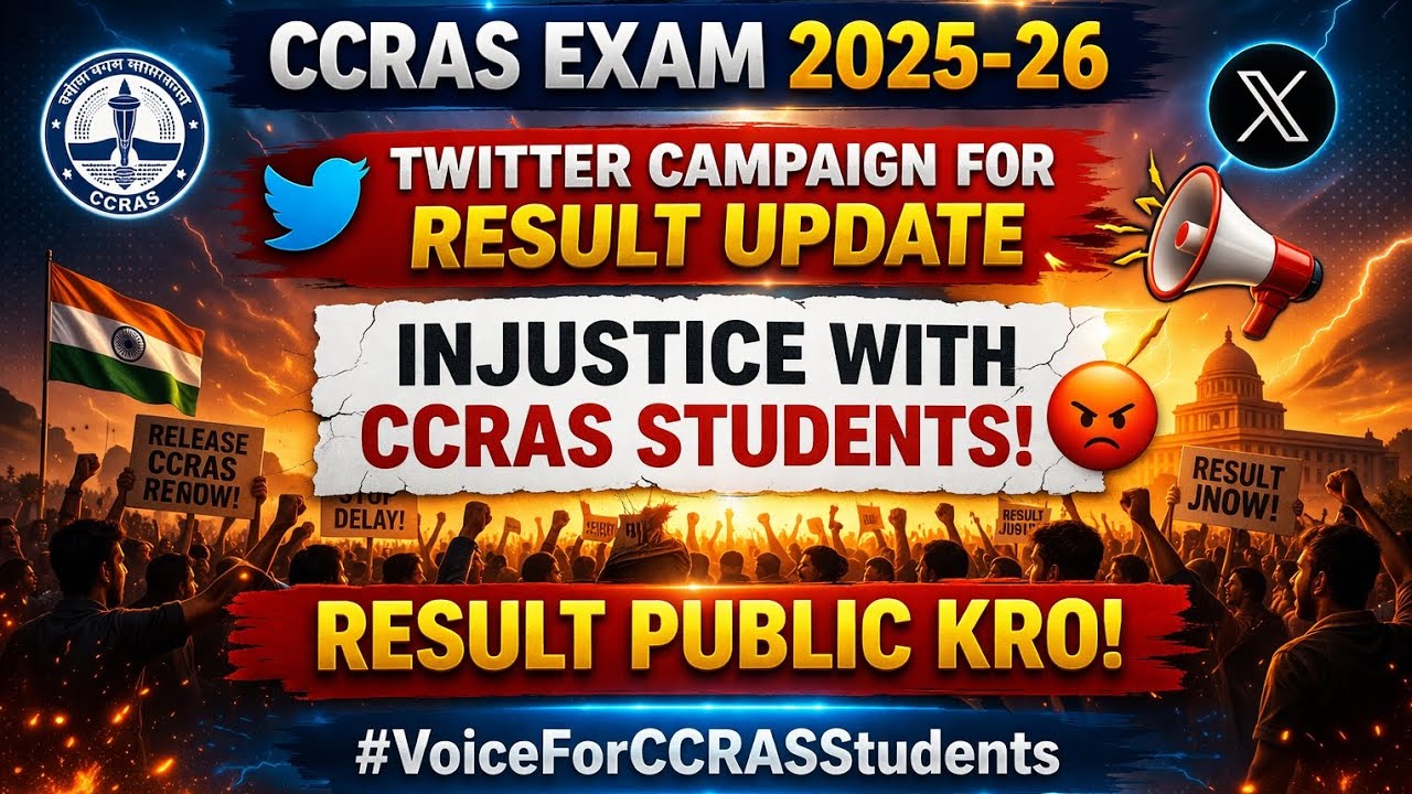 CCRAS Exam 2025-26 Result Twitter Campaign | Twitter Campaign For CCRAS Result | #ccras #ccras2025
