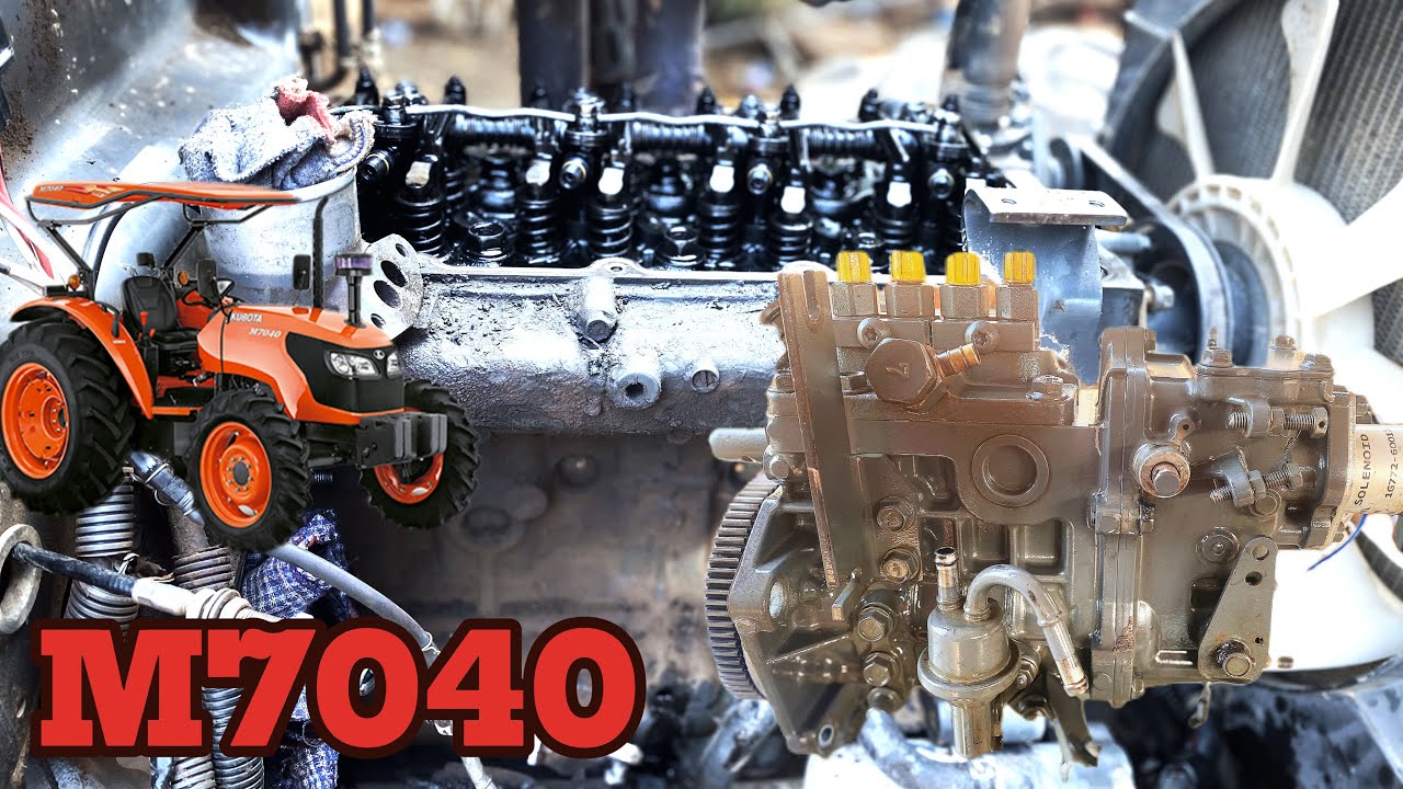 Today came to repair the Kubota M7040 tractor, which has a serious problem with oil leakage.