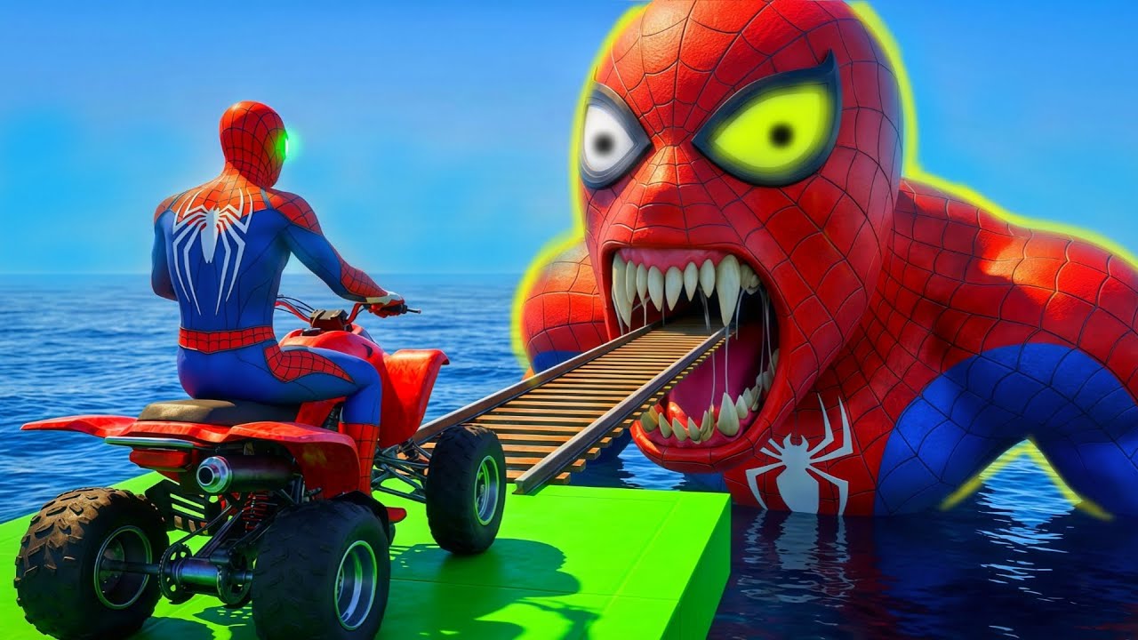الرجل العنكبوت انقاذ باتمان Spider-Man Rescue batman vs iron man vs venom funny Game GTA 5 superhero