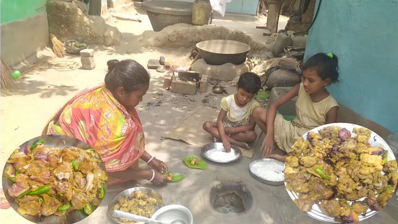 Tribal People Cooking primitive chicken recipe old & traditional  method  tribal cooking