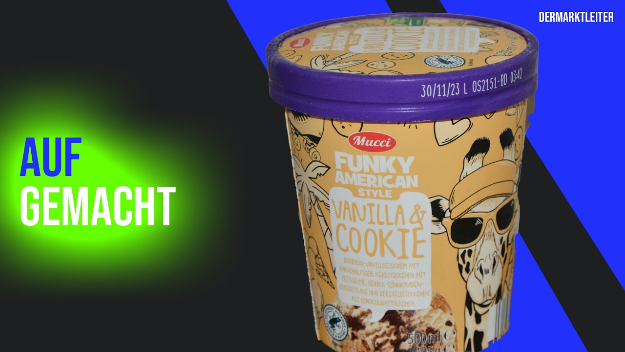 Aufgemacht: Aldi Mucci Funky American Style Vanilla & Cookie 2022