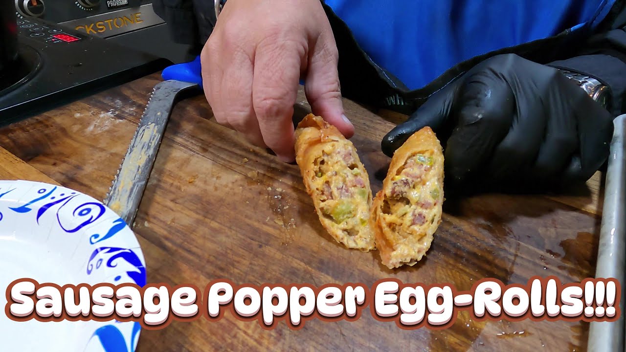 Sausage Popper Egg Rolls!