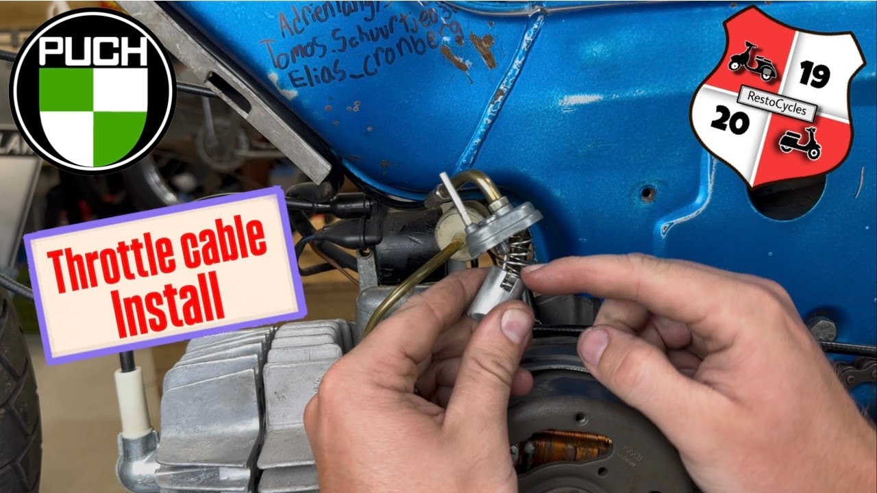How To Install A New Throttle Cable On A Puch Moped!