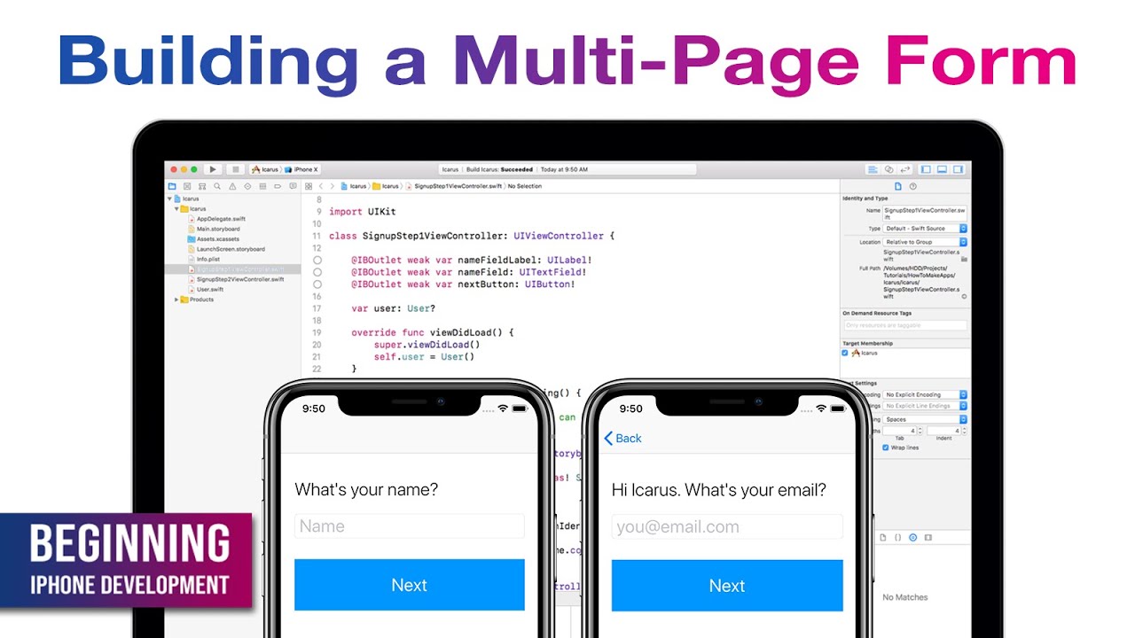 Build a Basic Multi-Page Form for iPhone/iPad/iOS