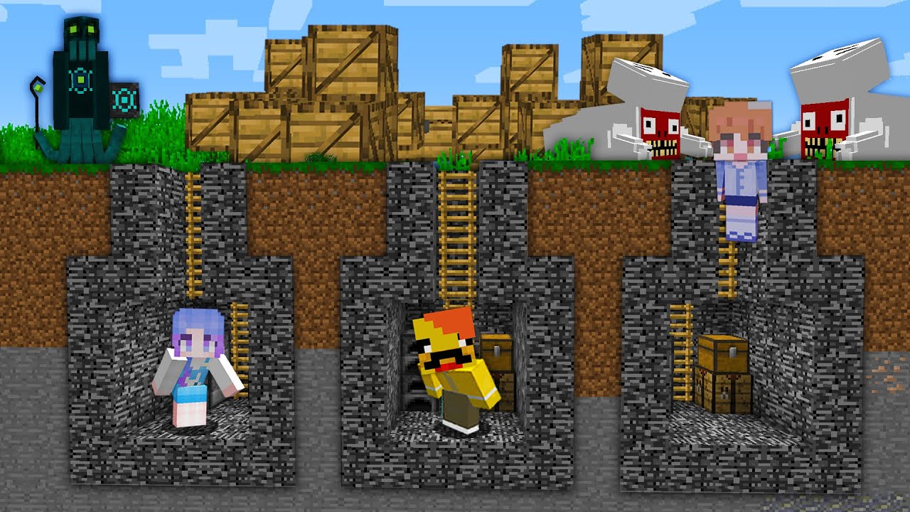 땅속에서 몰래 나가면 안죽어? [ 괴물 섬 ] Surviving the Monster Isle in minecraft