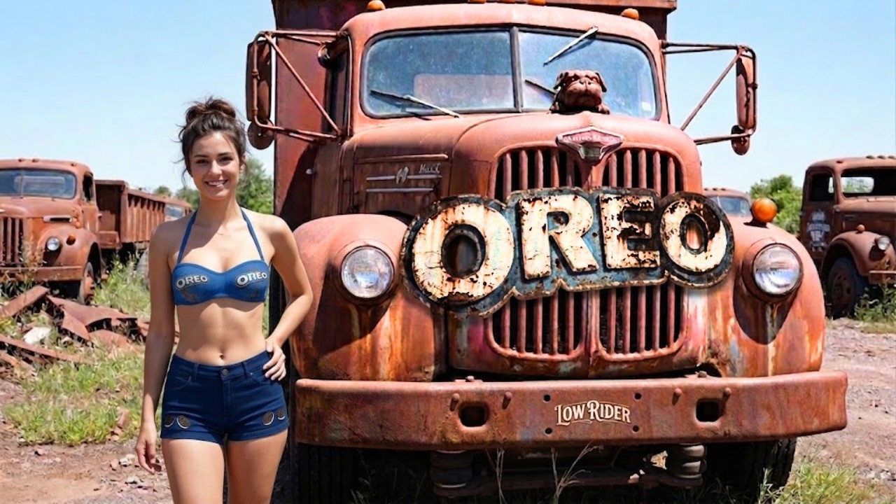 ASMR Truck Restoration Vintage Oreo Delivery Truck Abandoned Yard To Like New | KSuper car