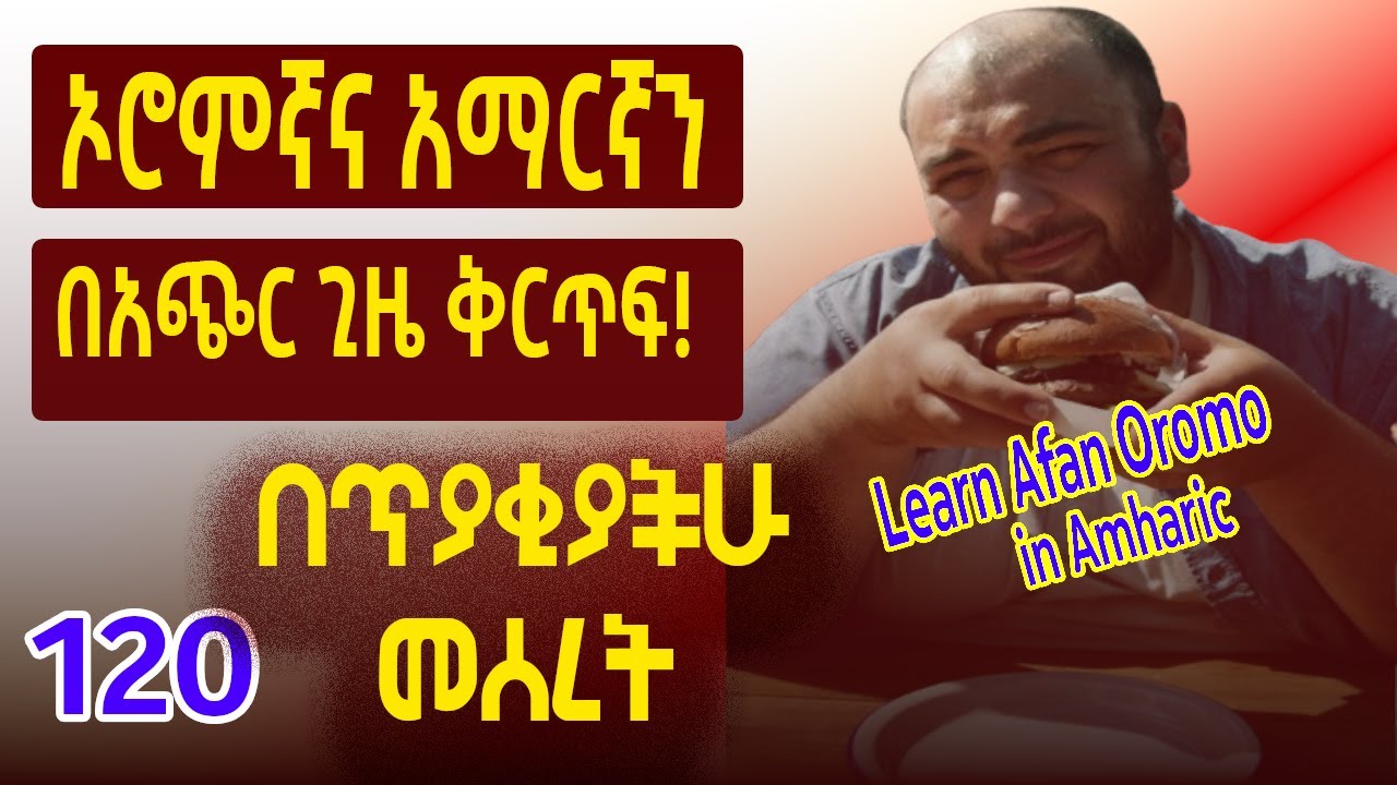 በደንብ መተዋወቅ //ይኸን ጨርሳችሁ ካያችሁ አፍና ኦሮሞና አማርኛን በቀላሉ መናገር ትችላላችሁ @fikremartube1221