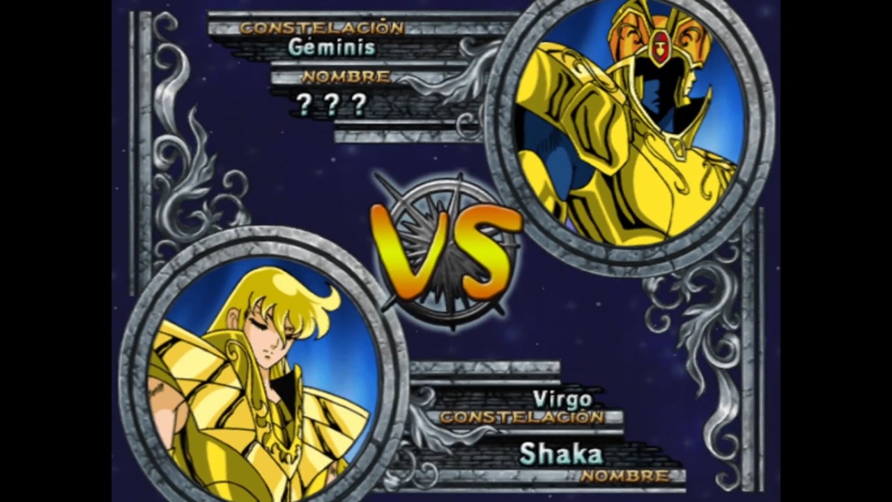 Shaka de Virgo vs Caballero de Géminis - Saint Seiya: El Santuario para PS2.