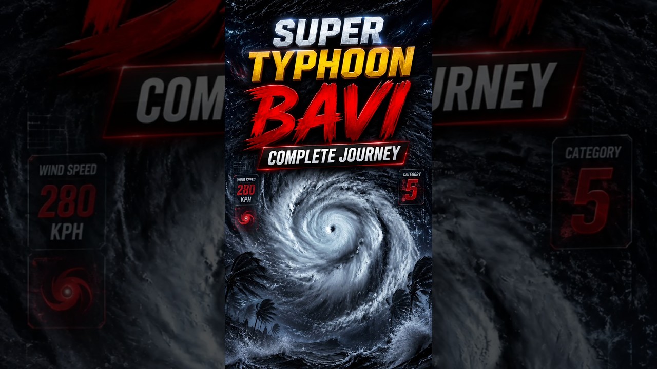 Super Typhoon Bavi (2026) - Complete Journey #Shorts