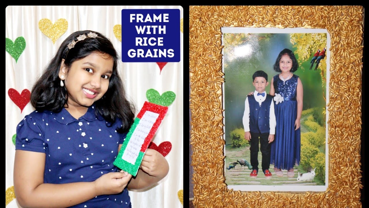 Simple Craft with Rice Grains|| 7 Christain Declarations|| Photo Frame ||Craft Time||Tessie Ashirvad