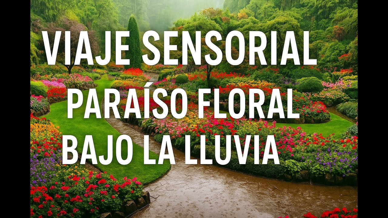 Lluvia en el jard&iacute;n &ndash; Un viaje visual para liberar ansiedad y encontrar paz ☔🌸