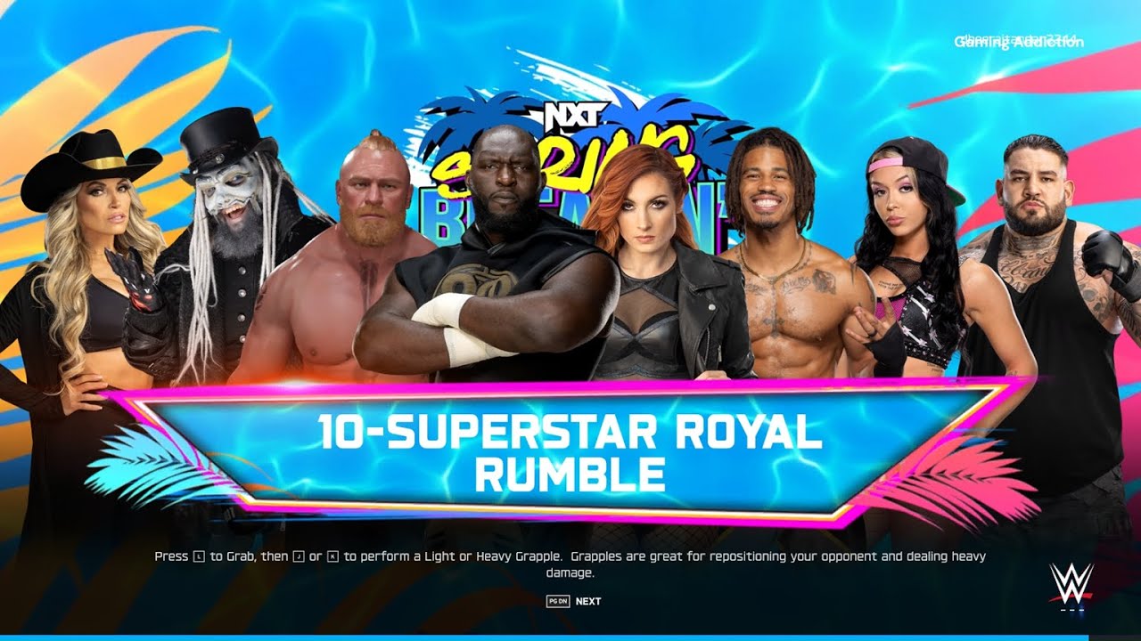 WWE 2K25 10 Men Royal Rumble Match between OMOS and other Superstars !