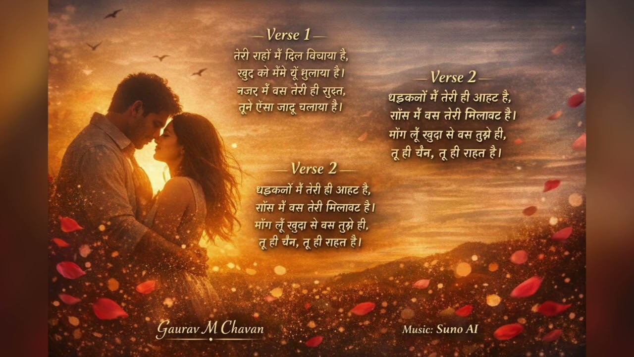 “तेरी राहों में दिल बिछाया है | Romantic Hindi Poetry | Love Shayari”