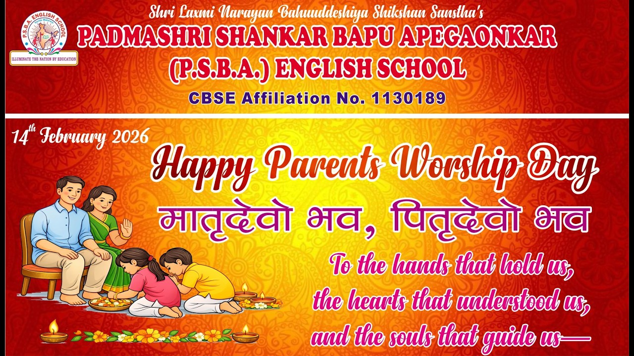 Parents worship Day celebration @PSBA English School